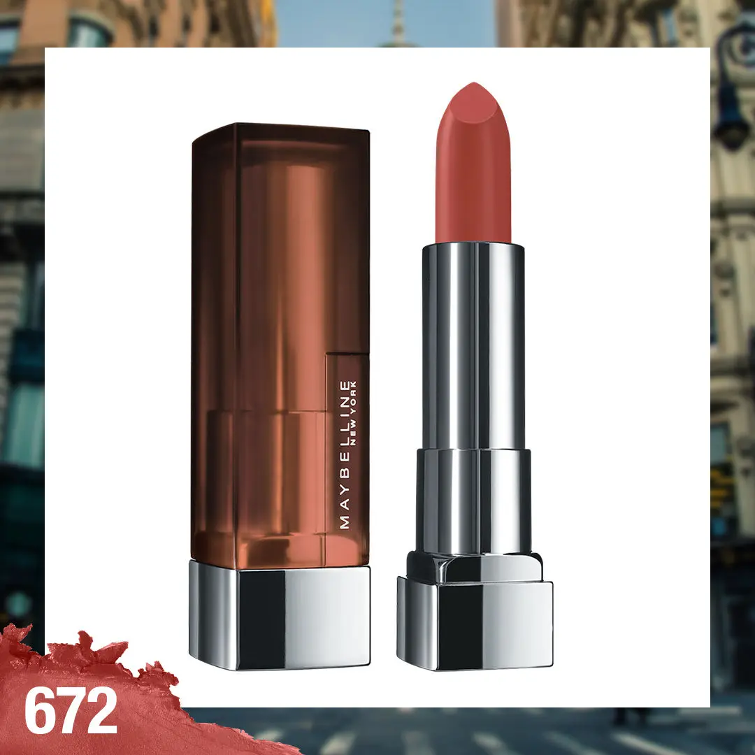 Maybelline New York Color Sensational Creamy Matte Lipstick, 672 Daring Blushed (3.9 g)