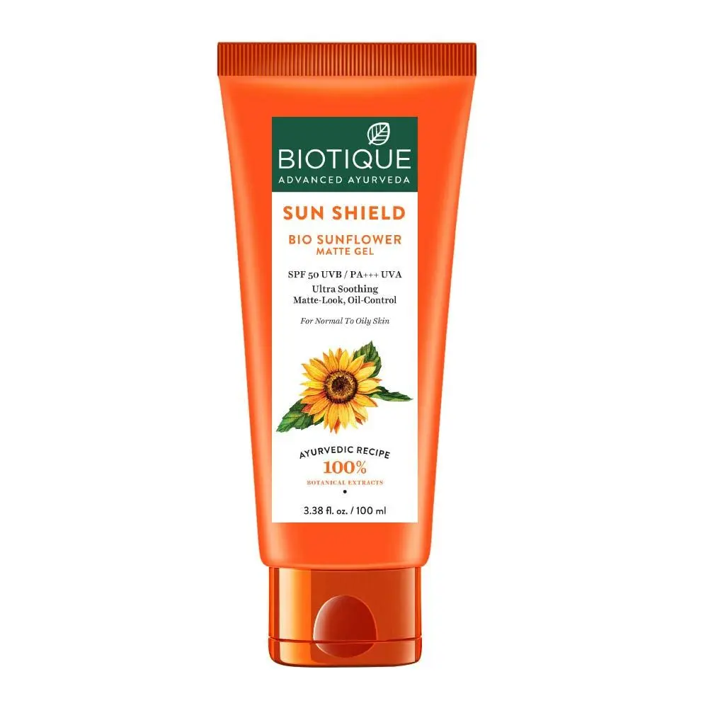 Biotique Bio Sunflower Matte Gel Sunscreen SPF 50 UVB/UVA PA+++ (100 ml)