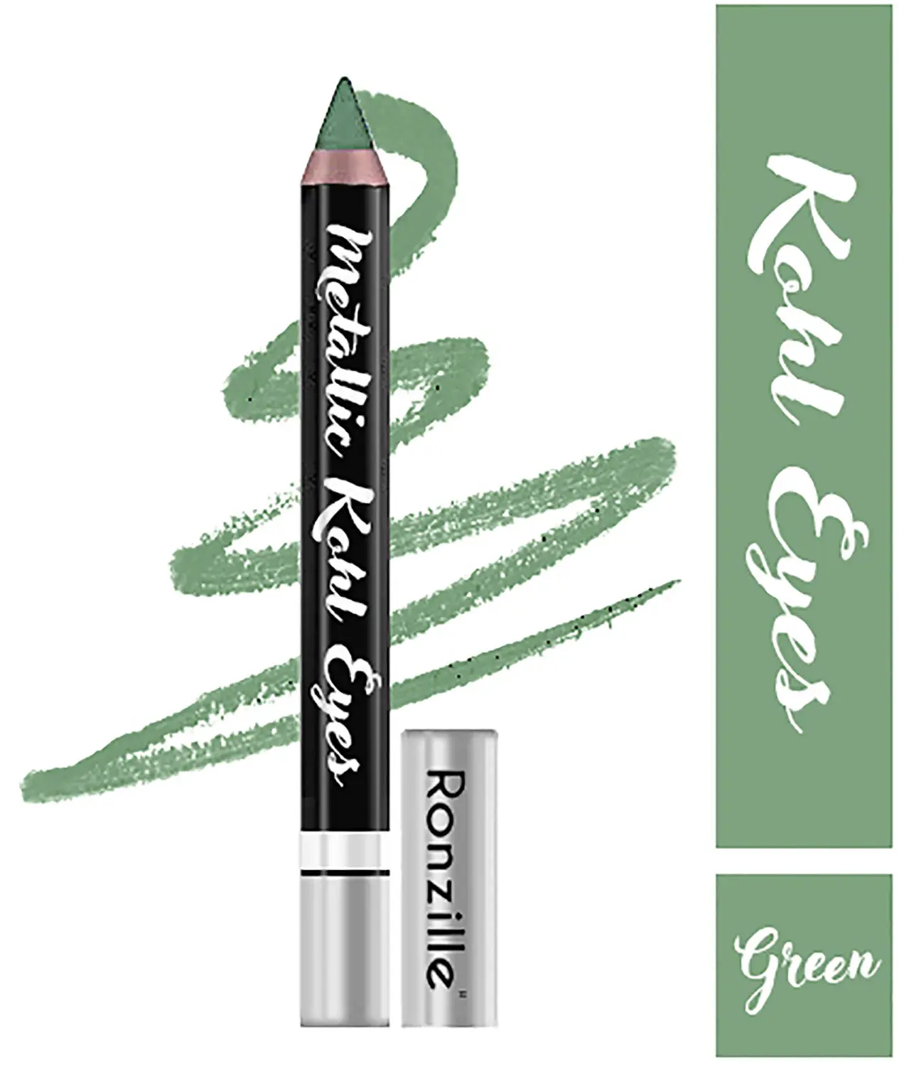 Ronzille Kohl Eye Kajal Eyeliner Eyeshadow Pencil Green