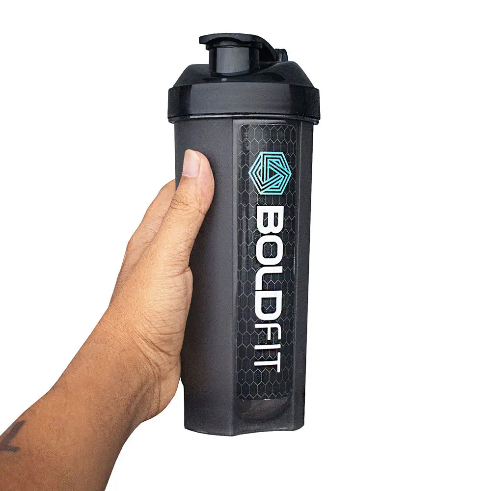 Boldfit Gym Typhoon Shaker Bottle,  Black  650 ml