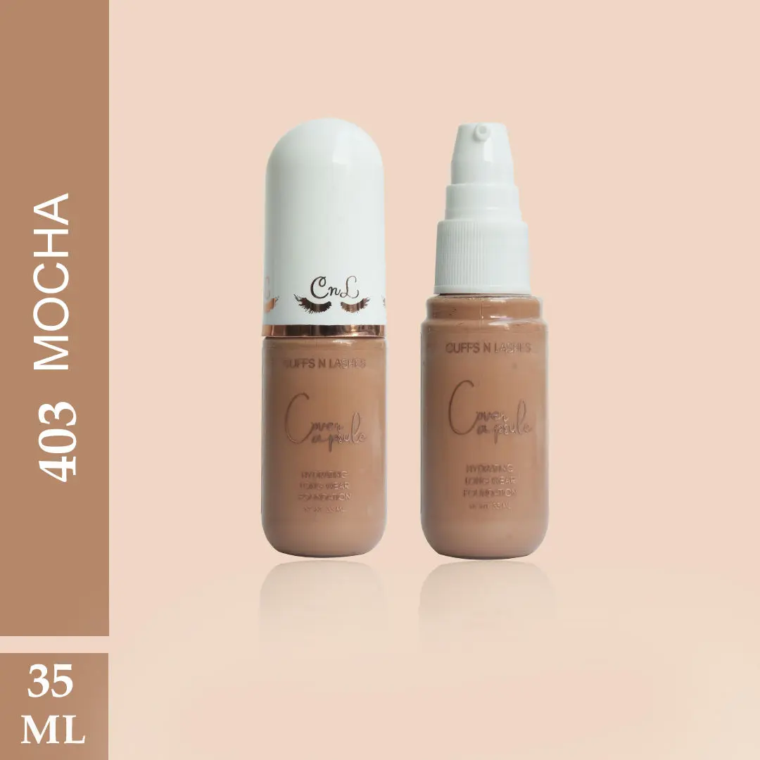 Cuffs N Lashes Cover Capsule Hydrating Foundation, Mocha 403