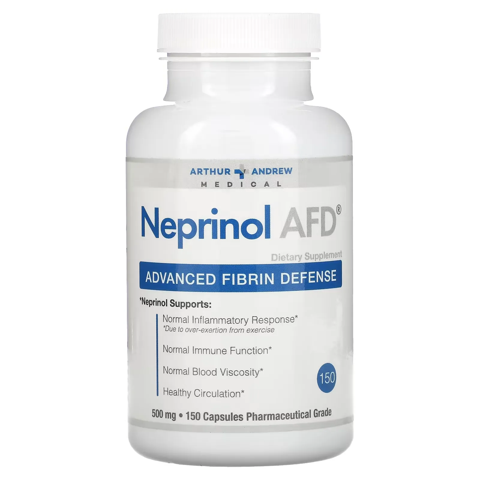 Neprinol AFD, Advanced Fibrin Defense, 500 mg, 150 Capsules