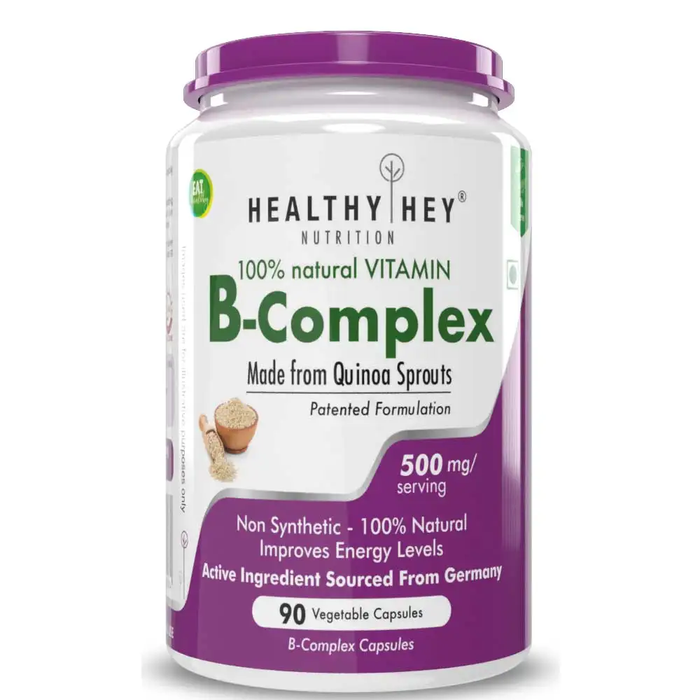 HealthyHey Nutrition Natural Vitamin B Complex,  Unflavoured  90 capsules