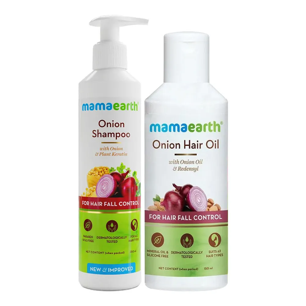 Mamaearth Onion Oil + Shampoo