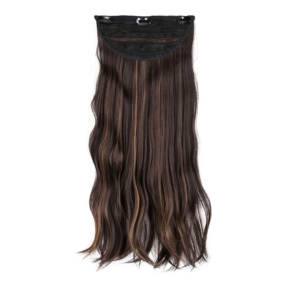 Streak Street Clip-in 24'' Crimped Hair Extensions With Golden Highlights