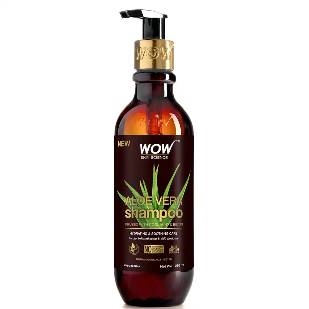 WOW Skin Science Aloe Vera Shampoo,  250 ml  Hydrating & Soothing Care