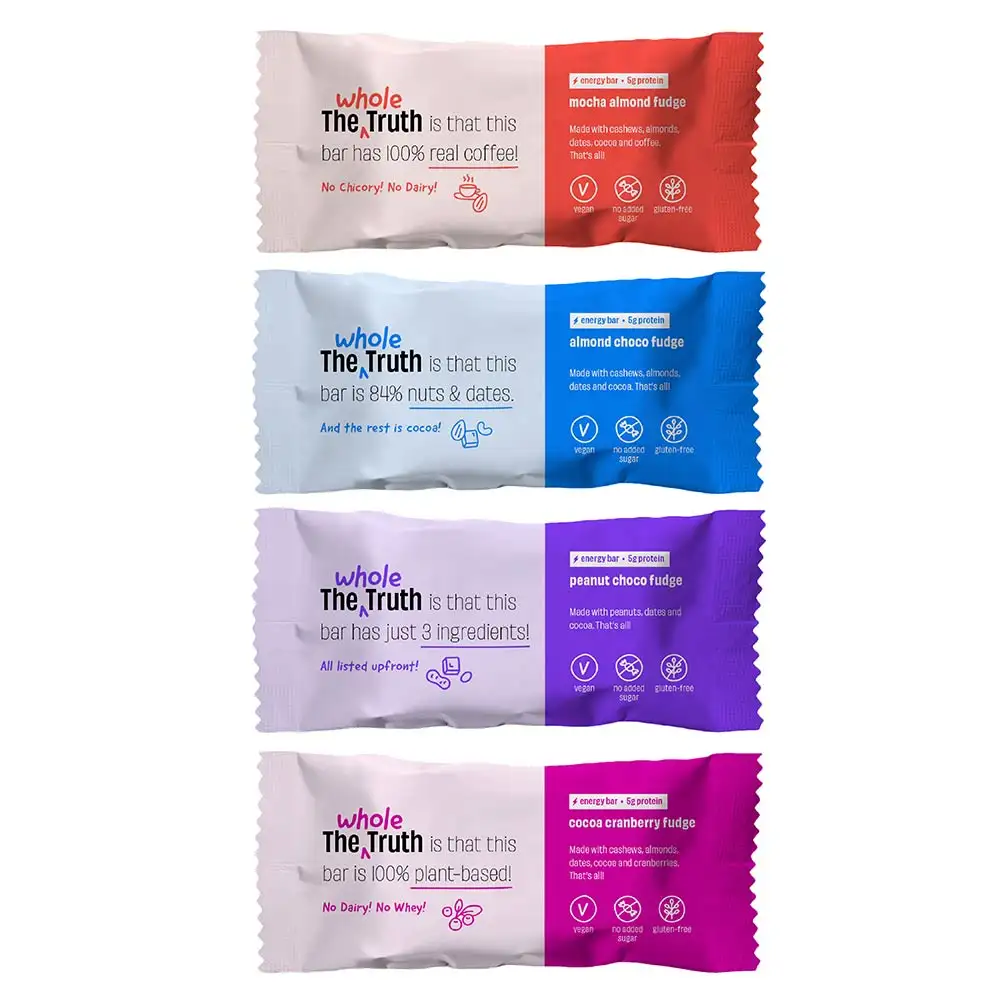 The Whole Truth Vegan Energy Bars,  6 bar(s)  Fudge All