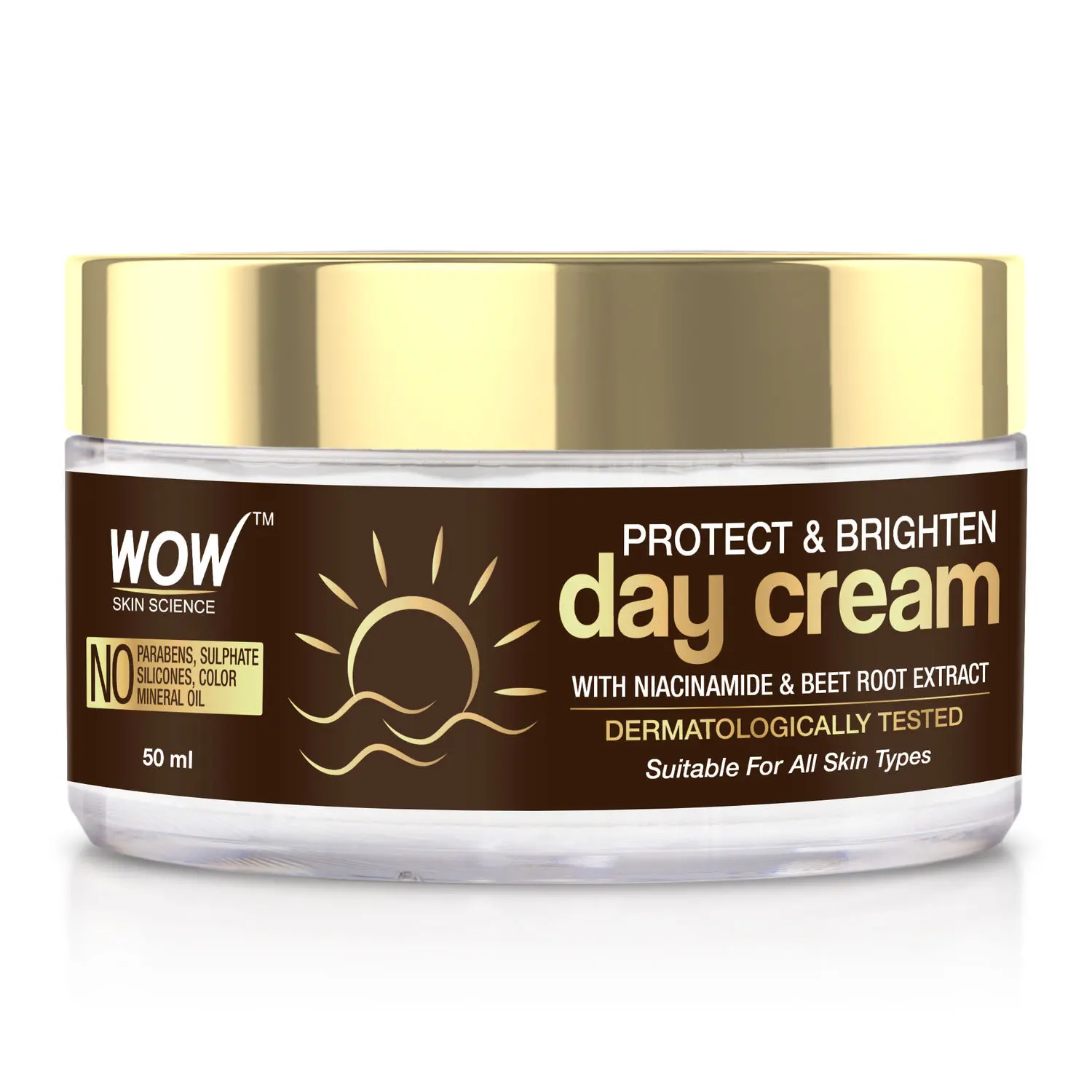 WOW Skin Science Protect & Brighten Day Cream | Brightens Complexion | Prevents Skin Damage | Hydrates & Nourishes Skin 50ml