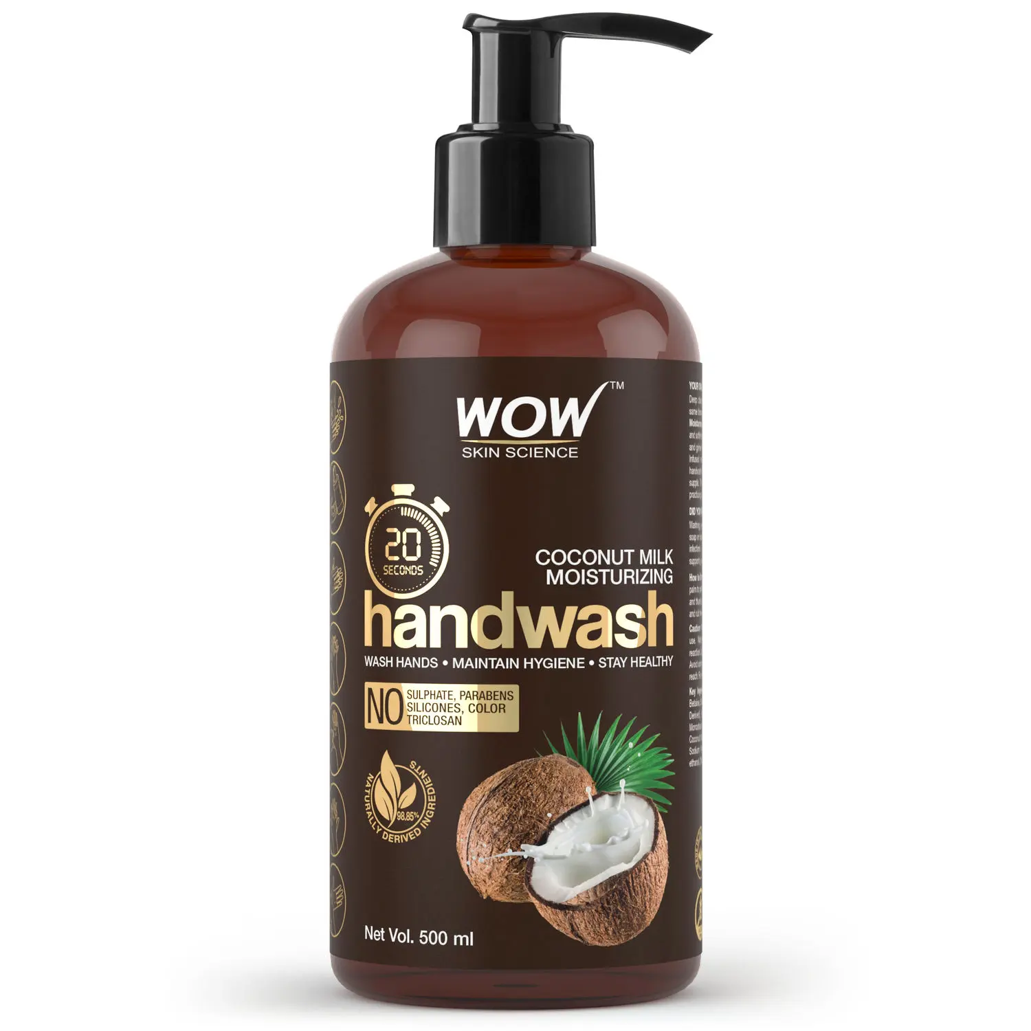 WOW Skin Science Coconut Milk Moisturizing Handwash (500 ml)