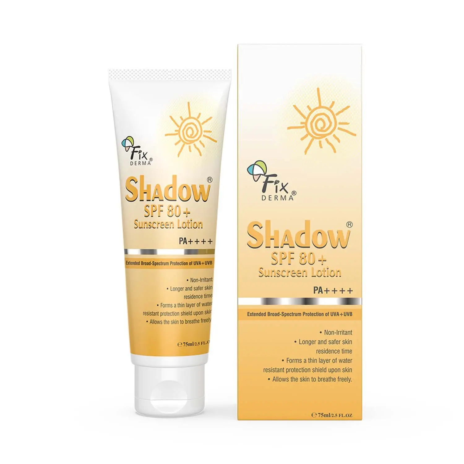 Fixderma Shadow SPF 80+Sunscream Lotion 75ml