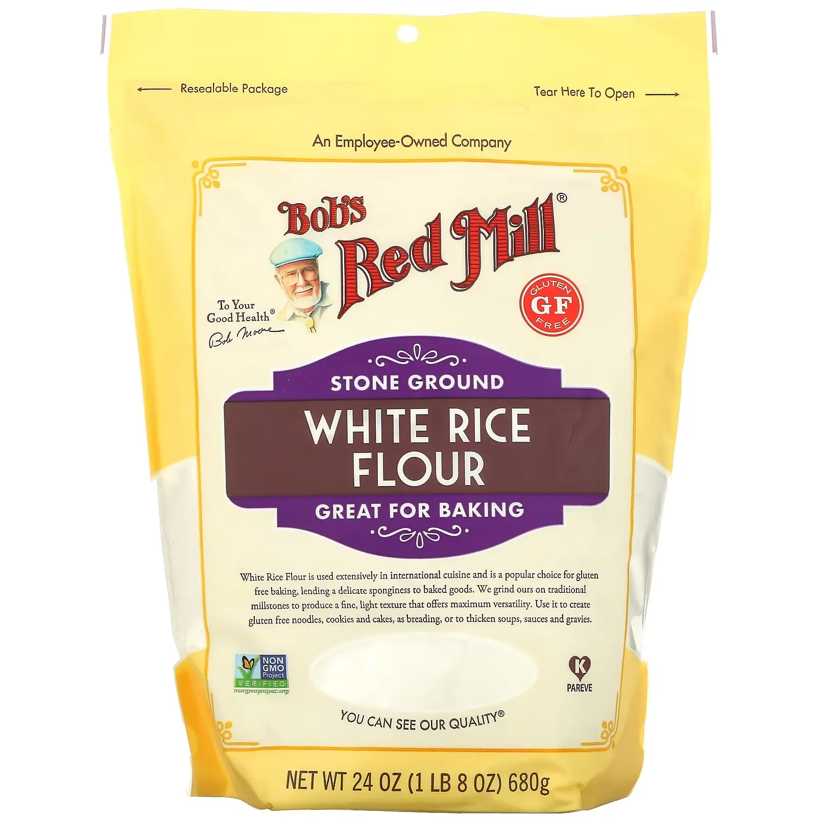 White Rice Flour, 24 oz (680 g)