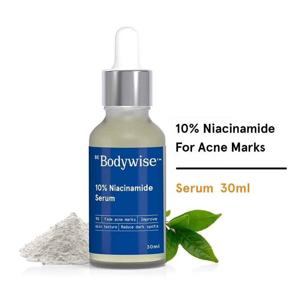 Be Bodywise 10% Niacinamide Face Serum For Acne Marks & Pigmentation (Fragrance Free)