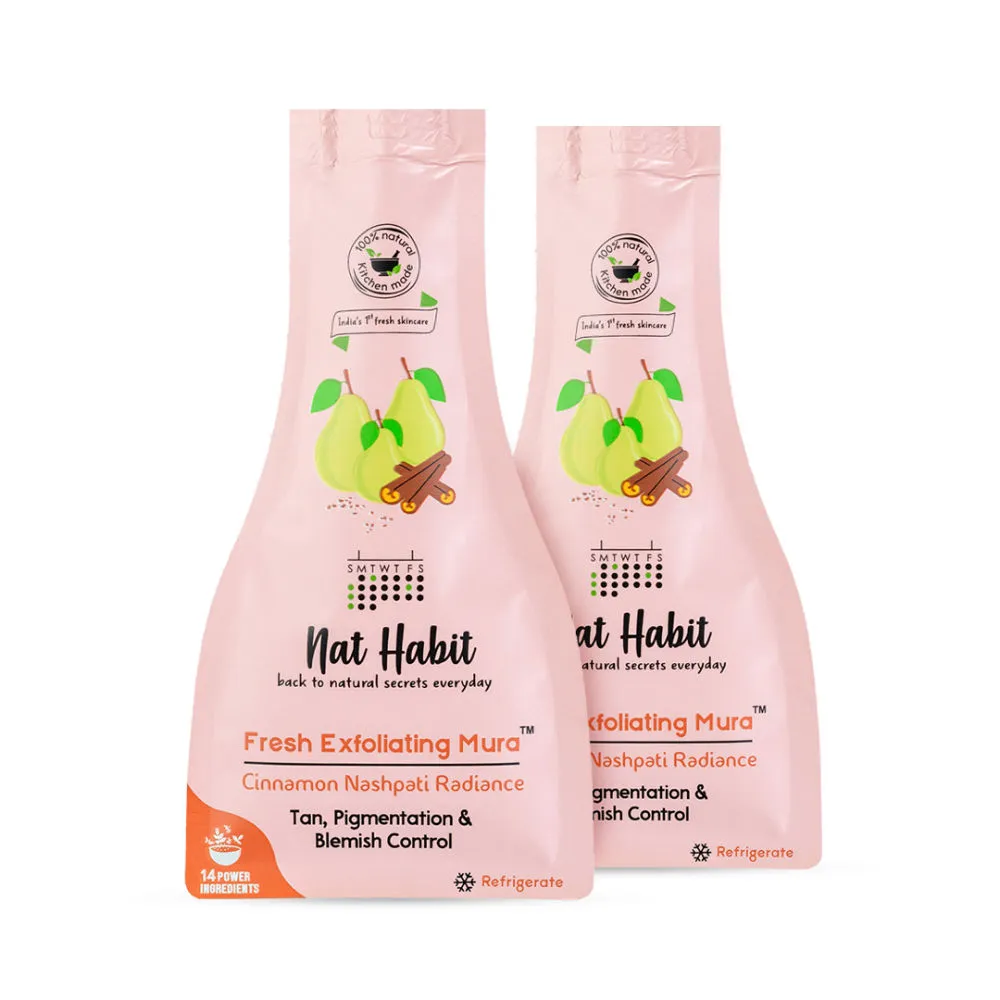 Nat Habit Cinnamon Nashpati Radiance Fresh Exfoliating Mura Face Scrub - Pack of 2