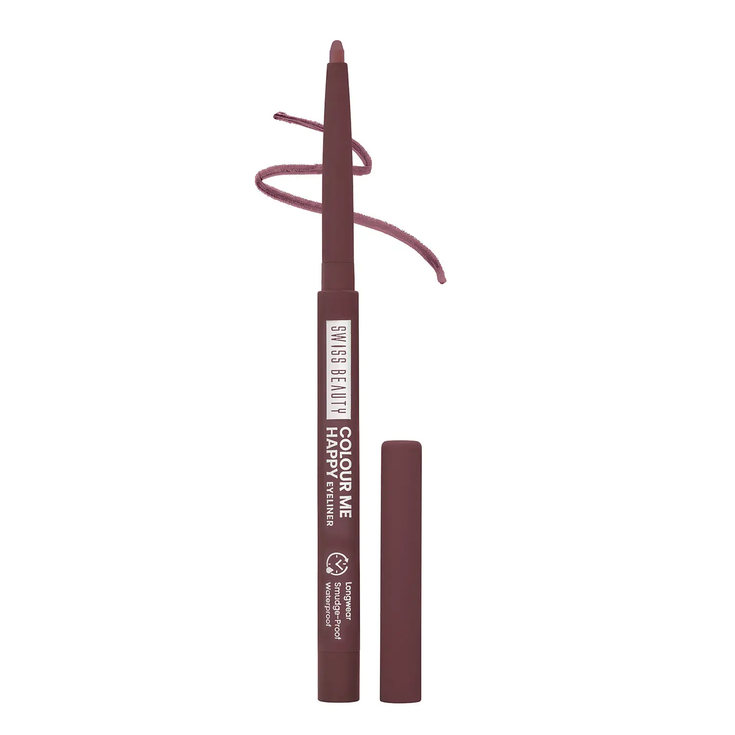 Swiss Beauty Colour Me Happy Eyeliner | Waterproof & Smudge-Proof | Long-Lasting |12-Wine Dahlia 0.4 gm