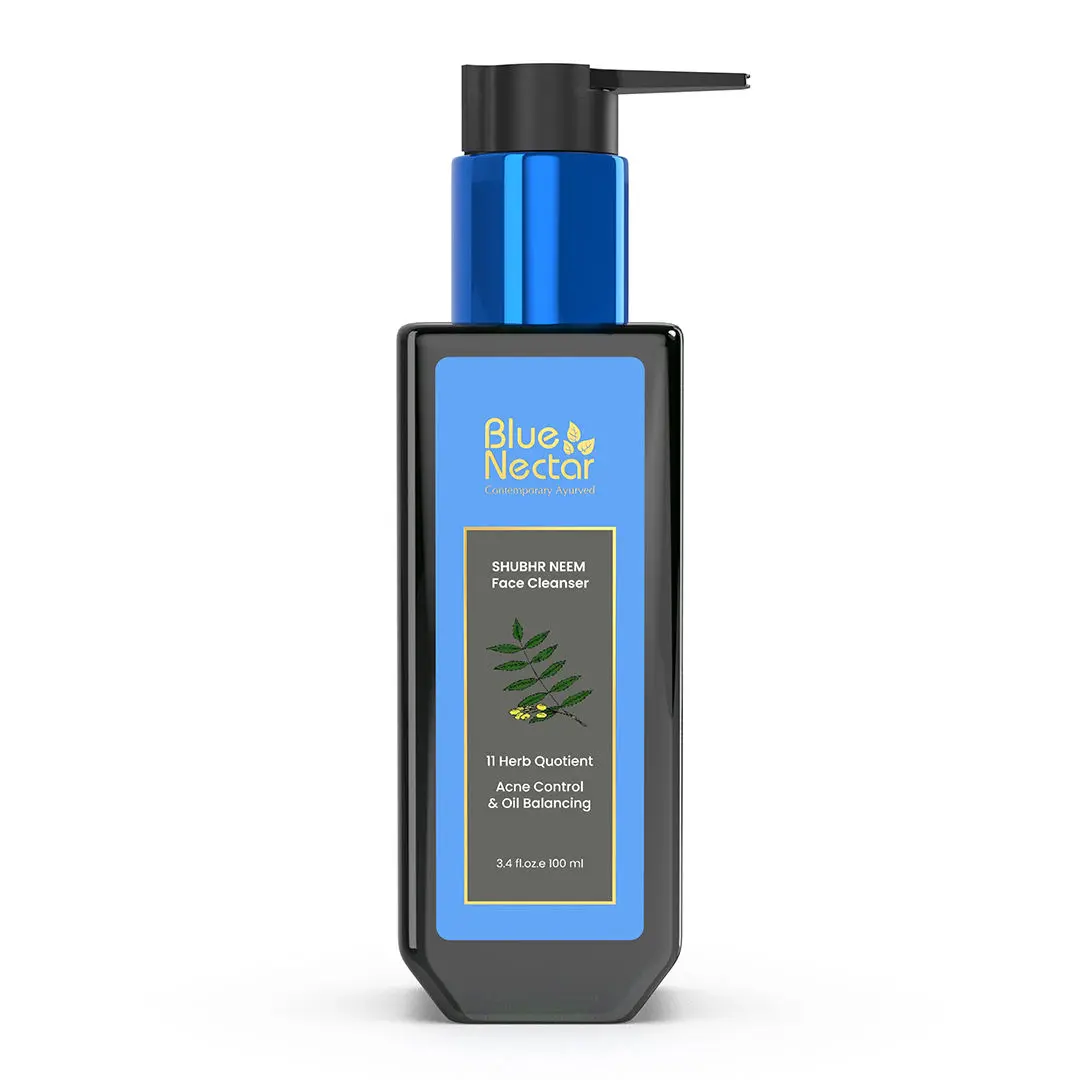 Blue Nectar Ayurvedic Acne Face Wash with Honey & Neem (11 Herbs, 100 ml)