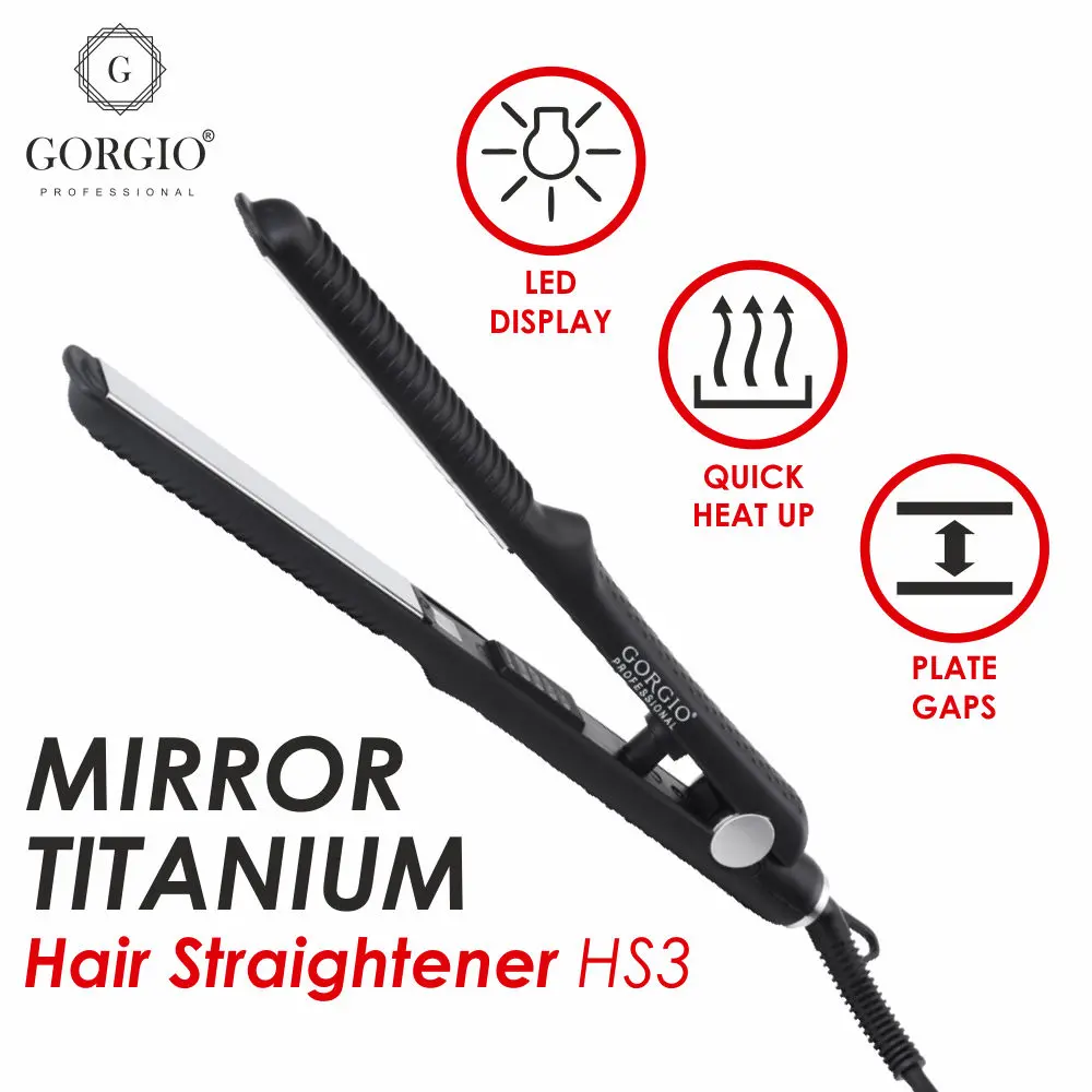 Gorgio Professional Mirror Titanium Hair Crimper HC-03