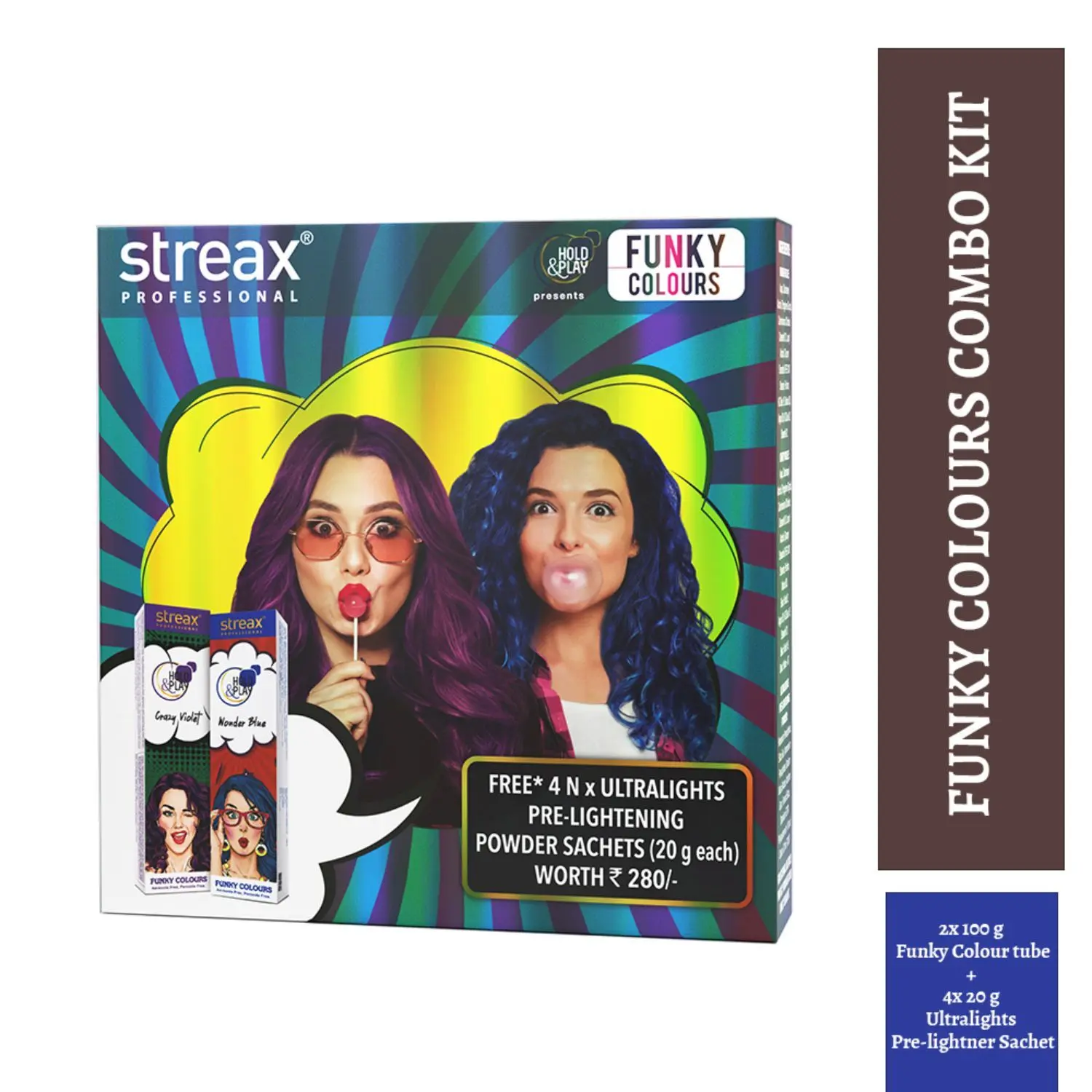 Streax Professional Funky Colours Combo Kit