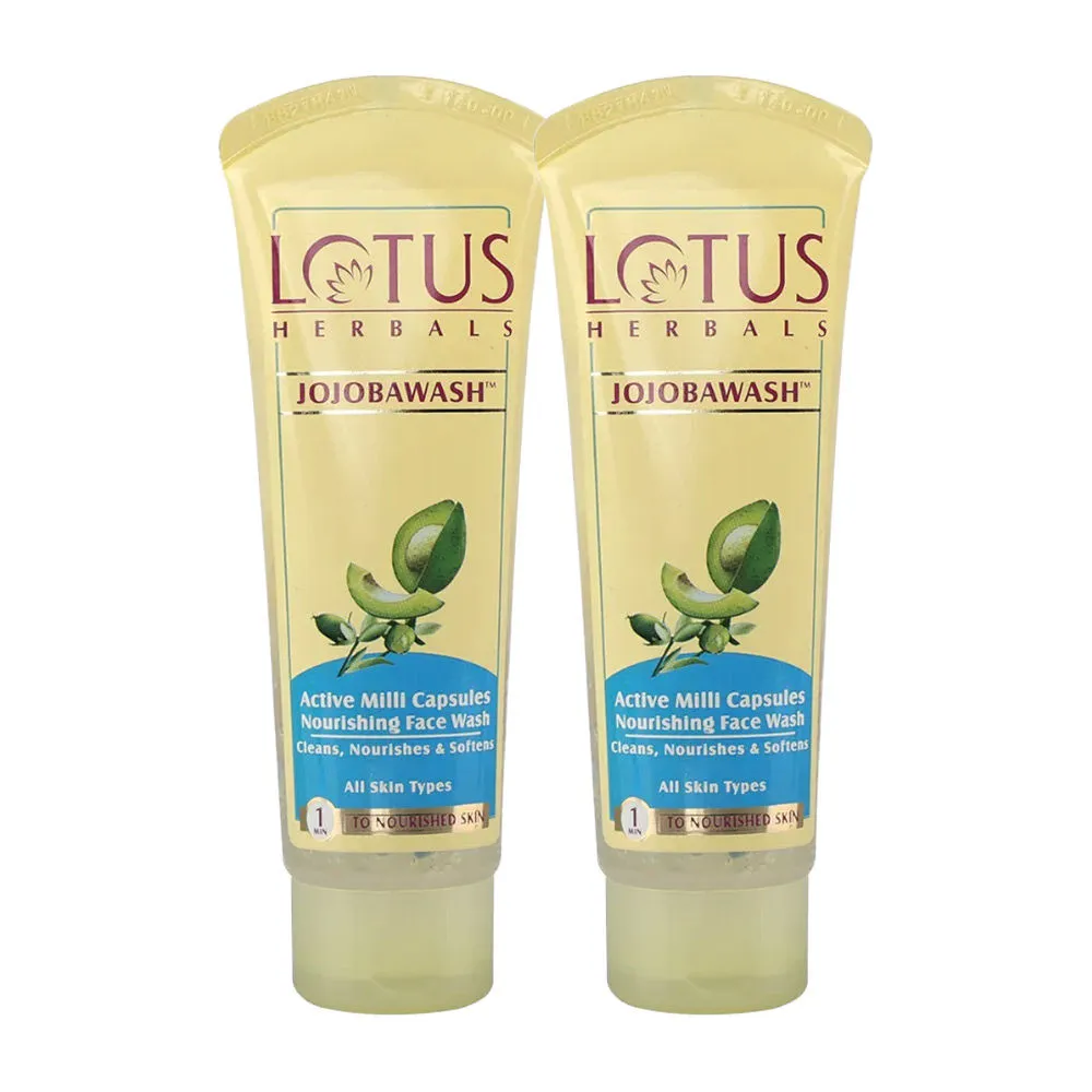 Lotus Herbals Jojobawash Active Milli Capsules Nourishing Face Wash (Pack Of 2)