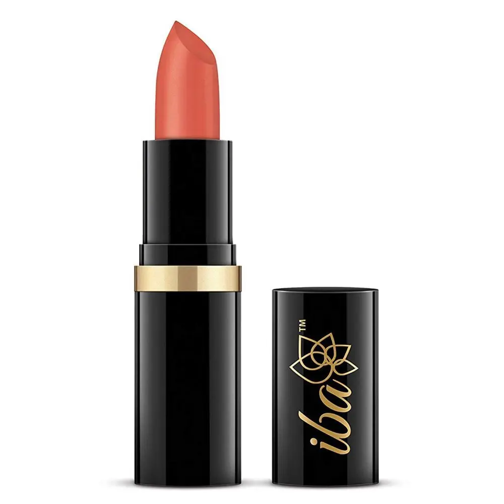 Iba Pure Lips Moisturizing Lipstick Shade A55 Peach Sparkle, 4g |Vitamin E |  Vegan & Cruelty Free