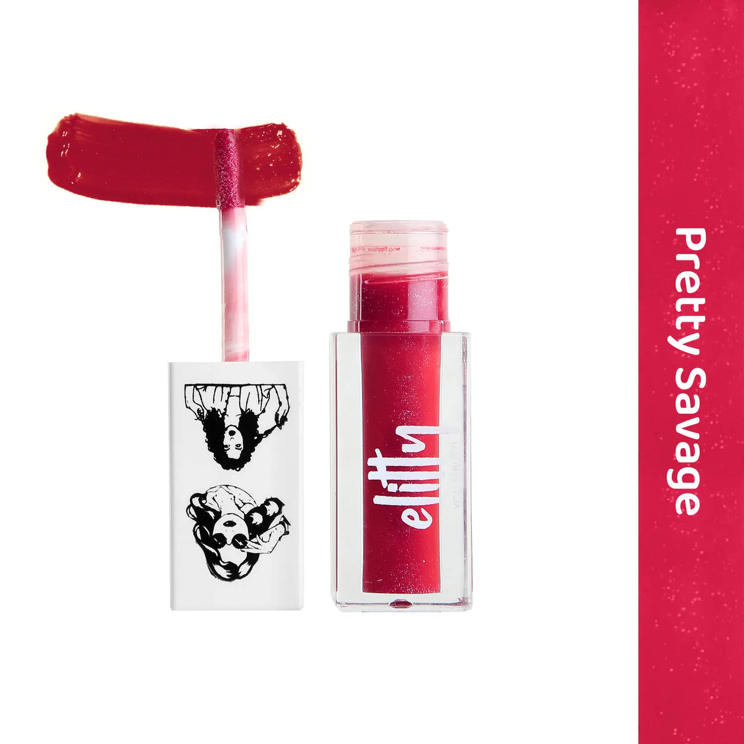 Elitty Jelly Lips - Pretty Savage (Mauve) Lip Gloss for High Shine, Glossy Finish, Cruelty-Free (4 ML)