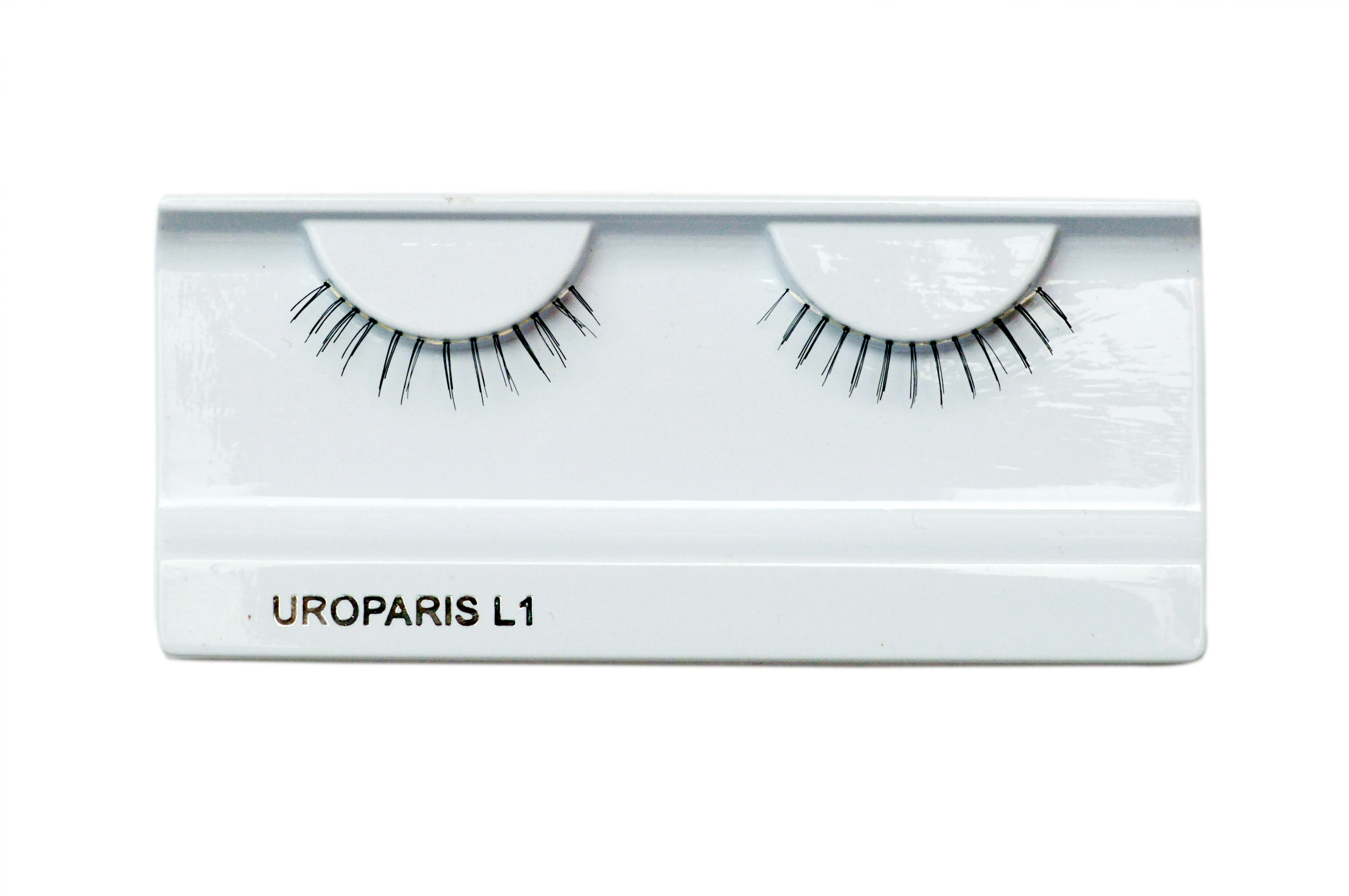 Uroparis Human Hair Eyelashes - L 1 / BLACK