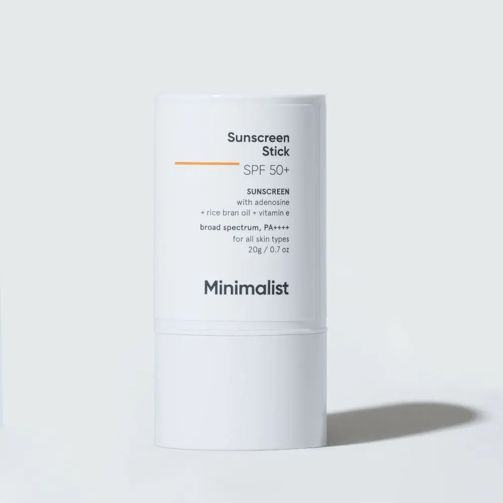 Minimalist SPF 50 Sunscreen Stick with Adenosine, Rice Bran Oil & Vitamin E, Broad spectrum PA++++