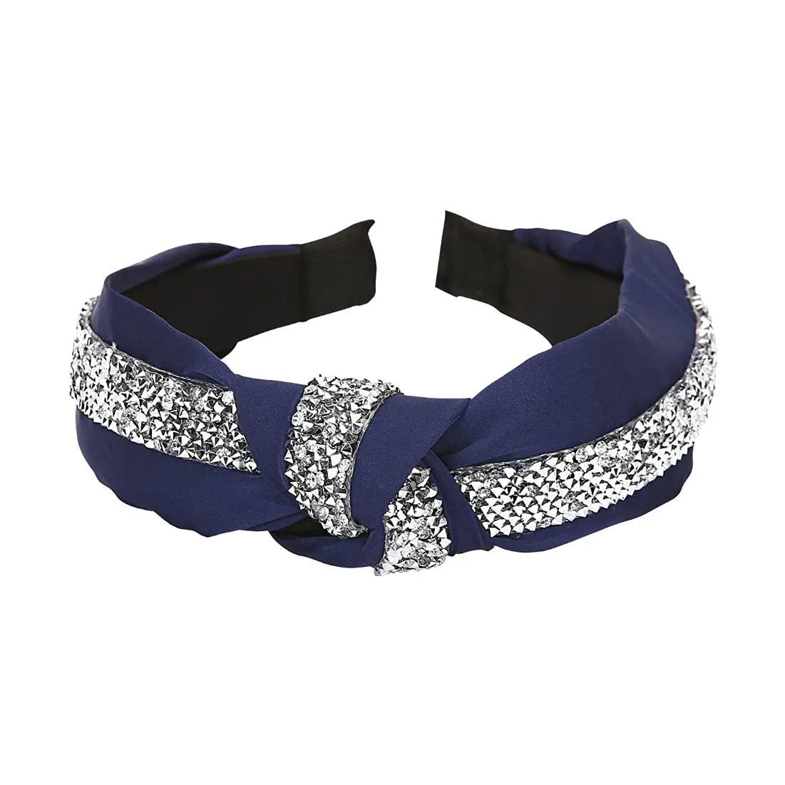 YouBella Hair Jewellery Crystal Studded Blue Head Band (YBHAIR_41302)