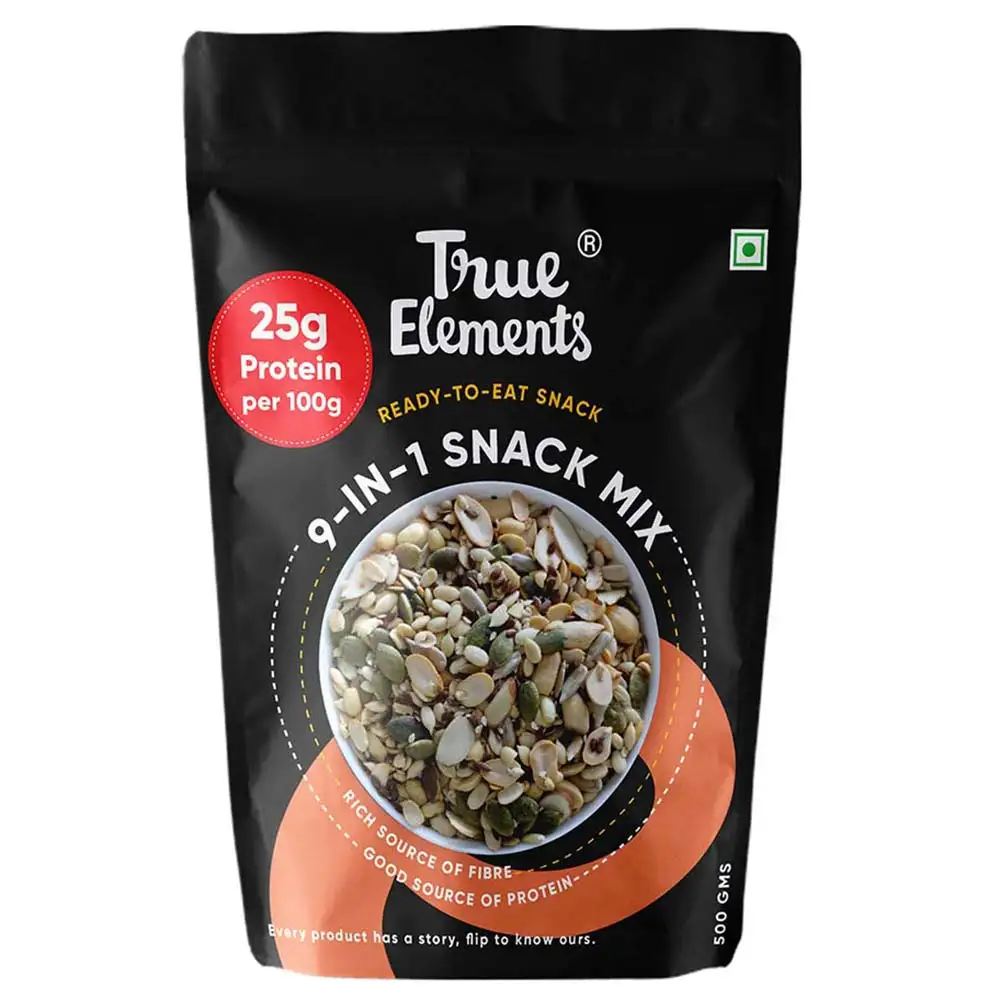 True Elements 9-in-1 Snack Mix,  Unflavoured  500 g