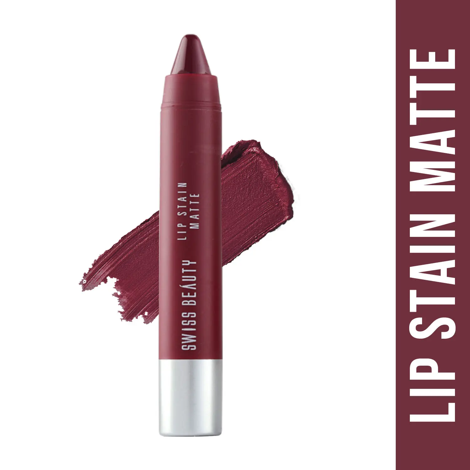 Swiss Beauty Lip Stain Matte Lipstick - Berry (3.4 g)