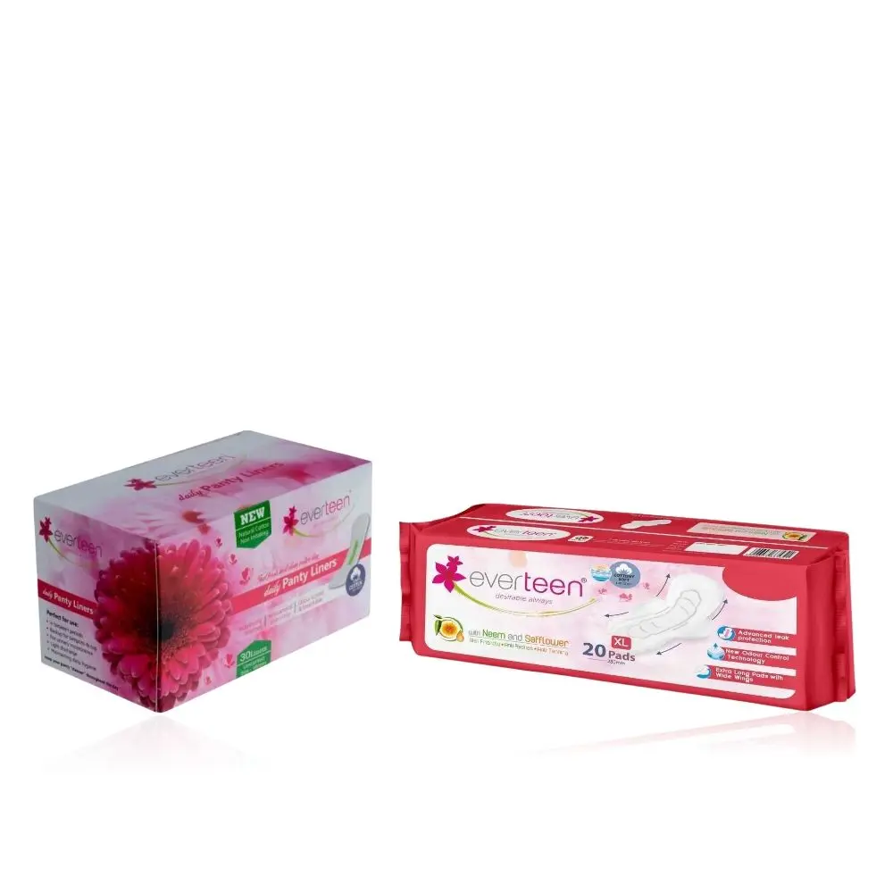 everteen combo: Daily Panty Liners and XL Dry Sanitary Pads ( 20 pads + 30 Liners)