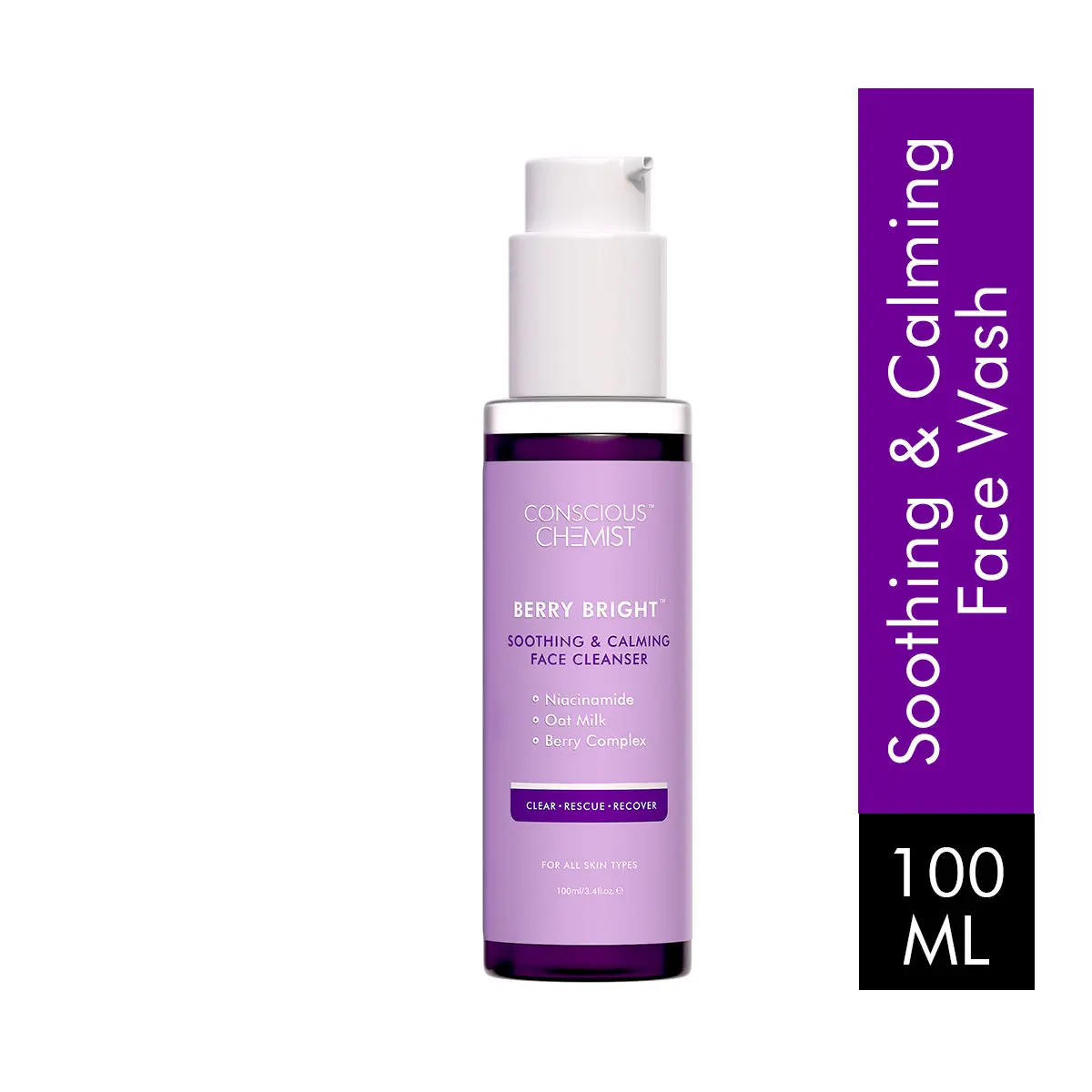 Conscious Chemist Pore Refining Face Wash For Bright Clear Skin with Niacinamide & Berry Complex