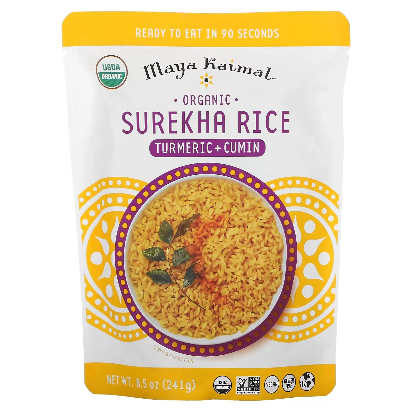 Organic Surekha Rice, Turmeric + Cumin, 8.5 oz (241 g)