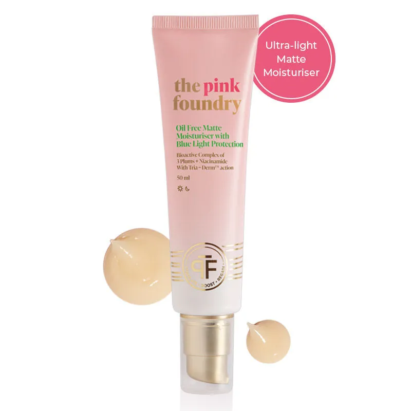 The Pink Foundry Oil Free Matte Moisturiser With Blue Light Protection