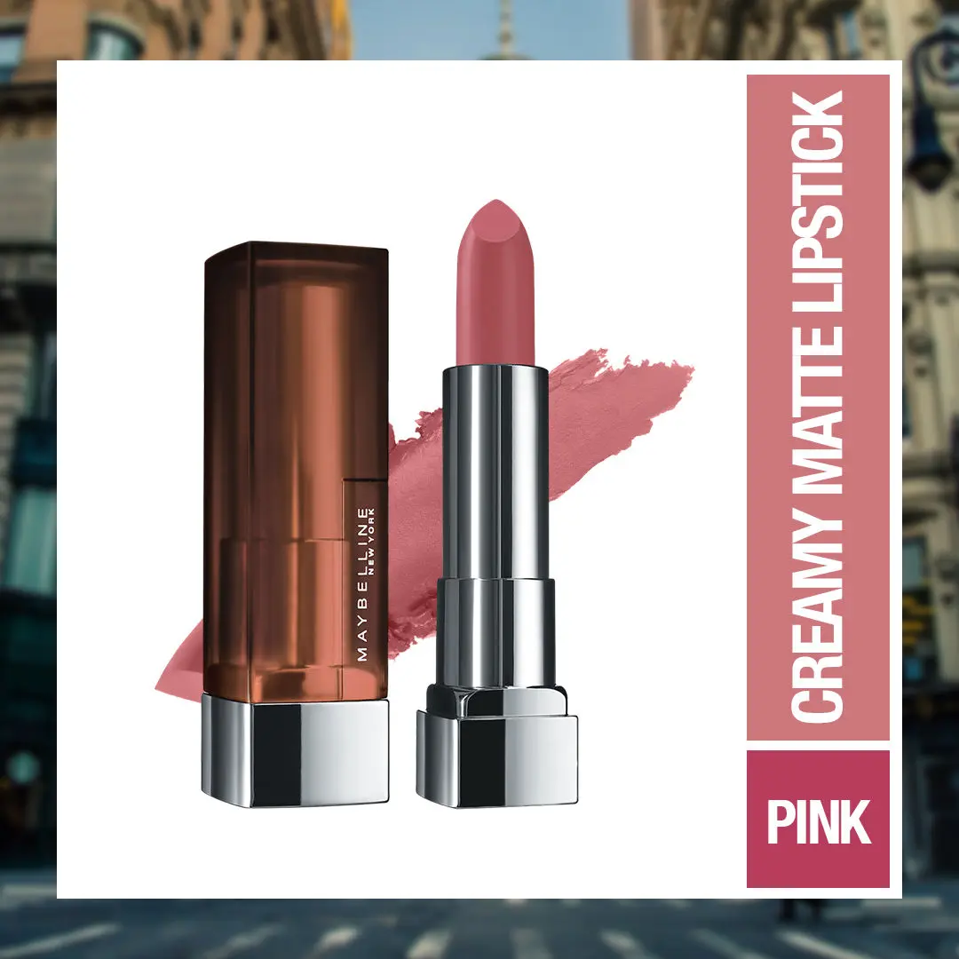 Maybelline New York Color Sensational Creamy Matte Lipstick, 507 Almond Pink (3.9 g)