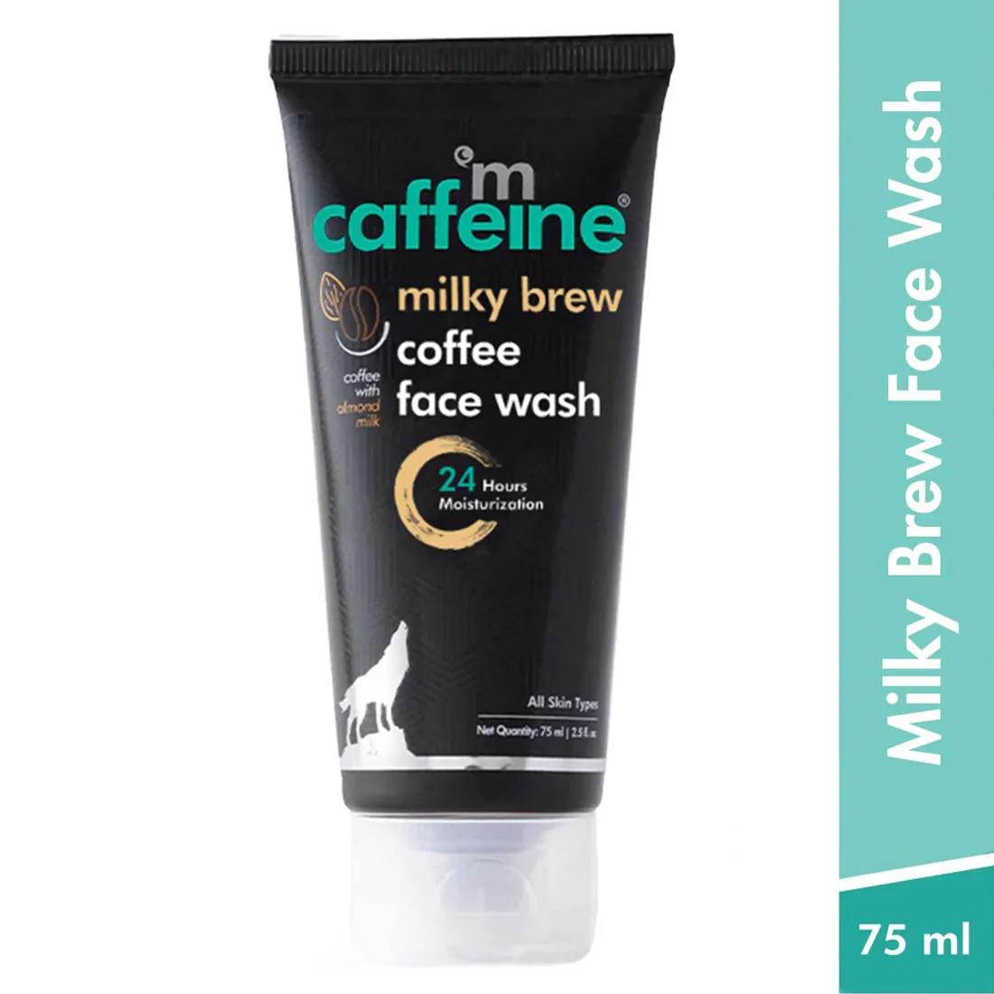 MCaffeine Coffee & Milk Face Wash for 24Hr Moisturization - Soap Free Cleanser with Shea Butter & Almond Milk