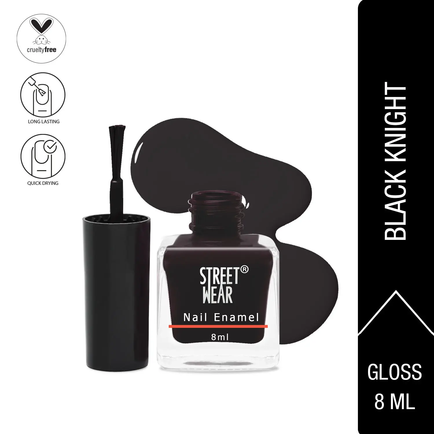 Street Wear Nail Enamel (Revamp) Black Knight (8 ml)