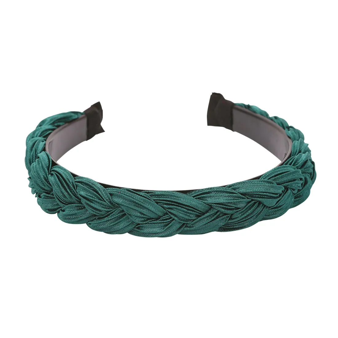 YouBella Hair Jewellery Fabric And Plastic Braid Shape Green Head Band (YBHAIR_41350)