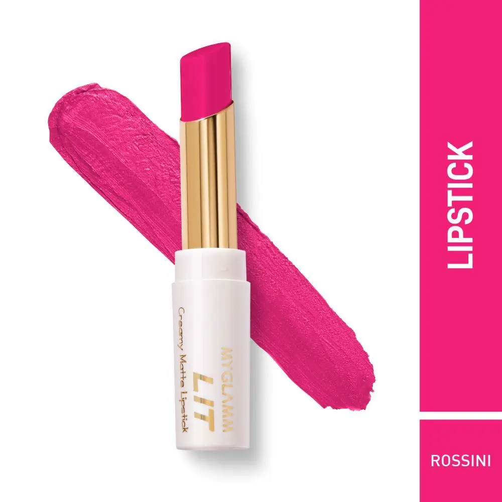 MyGlamm LIT Creamy Matte Lipstick-Rossini-3.7gm