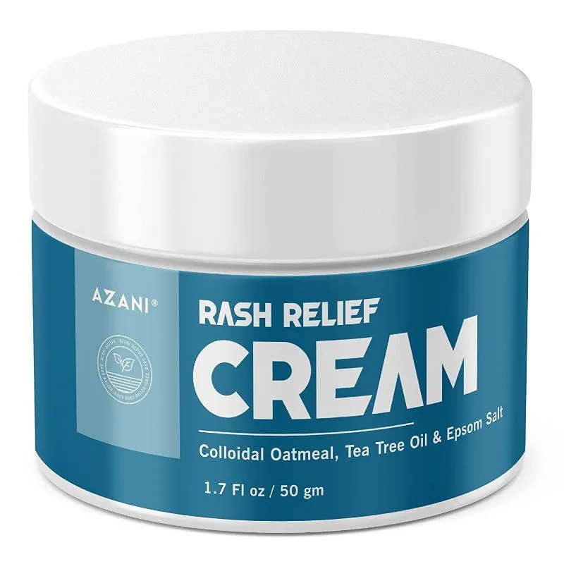 Azani Active Care Rash Relief Cream - Safe For Babies - Tea Tree Oil, Colloidal Oatmeal