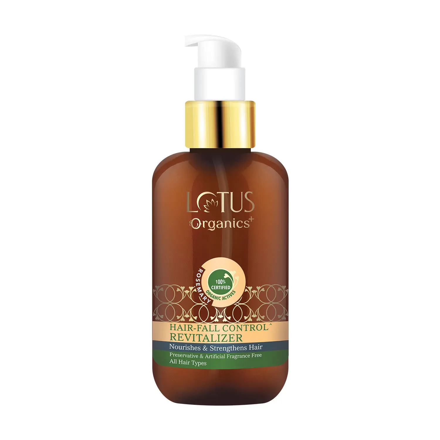 Lotus Organics+ Hair Fall Control Revitalizer | Red Onion | Sulphate & Paraben Free Hair Concentrate | All Hair Types | 100ml