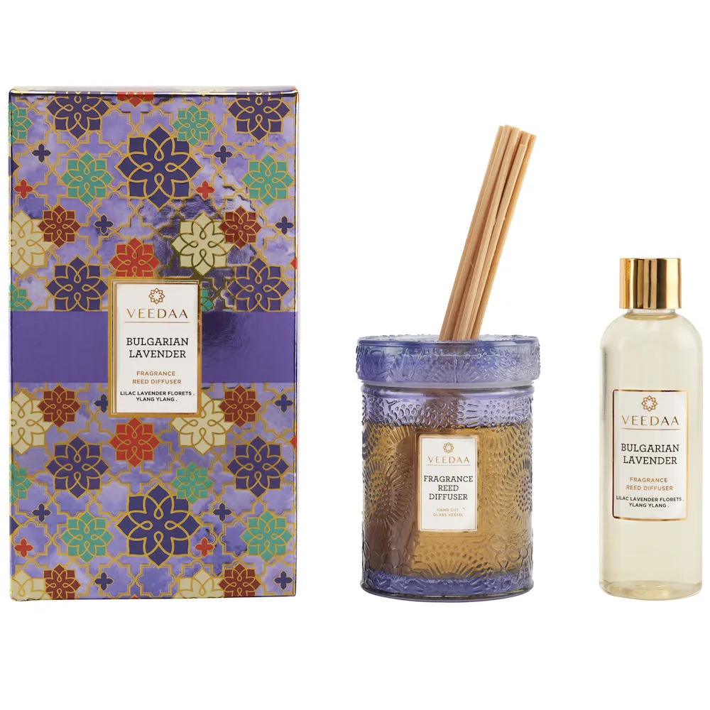 Veedaa Candles Bulgarian Lavender Reed Diffuser Set