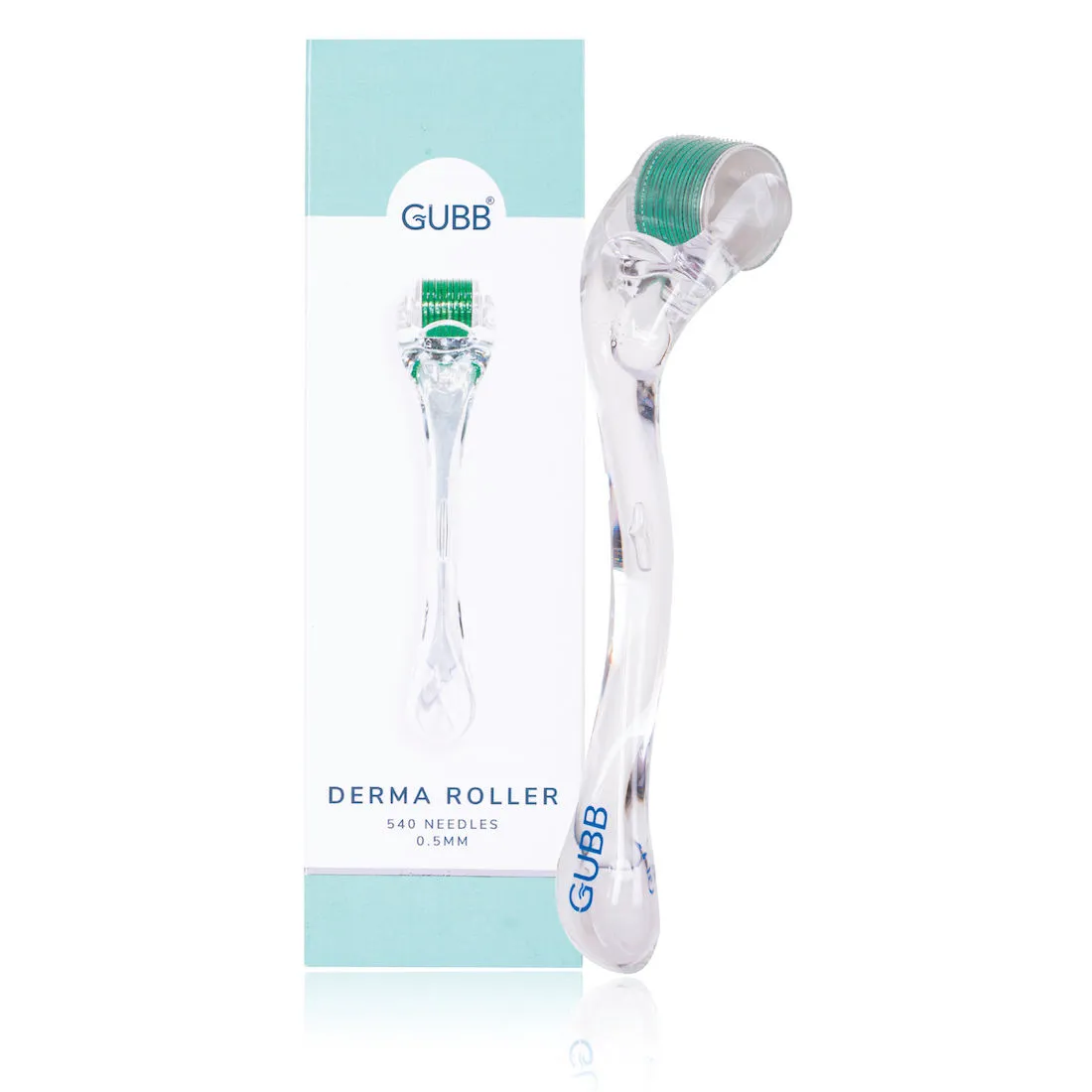 GUBB USA Derma Roller 0.5mm For Hair Regrowth, Face Acne Scars & Skin Ageing - Transparent Green