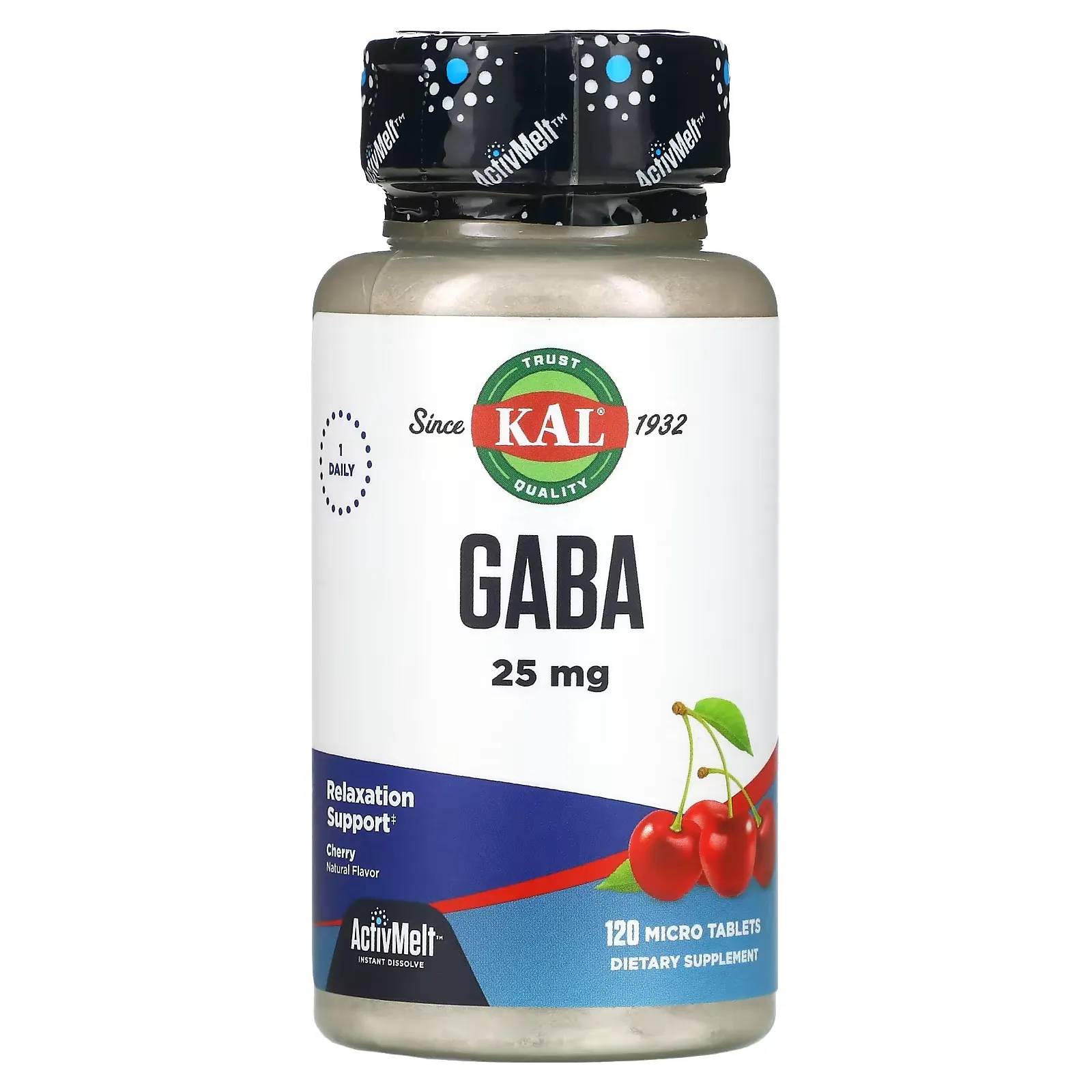 GABA, Cherry, 25 mg , 120 Micro Tablets