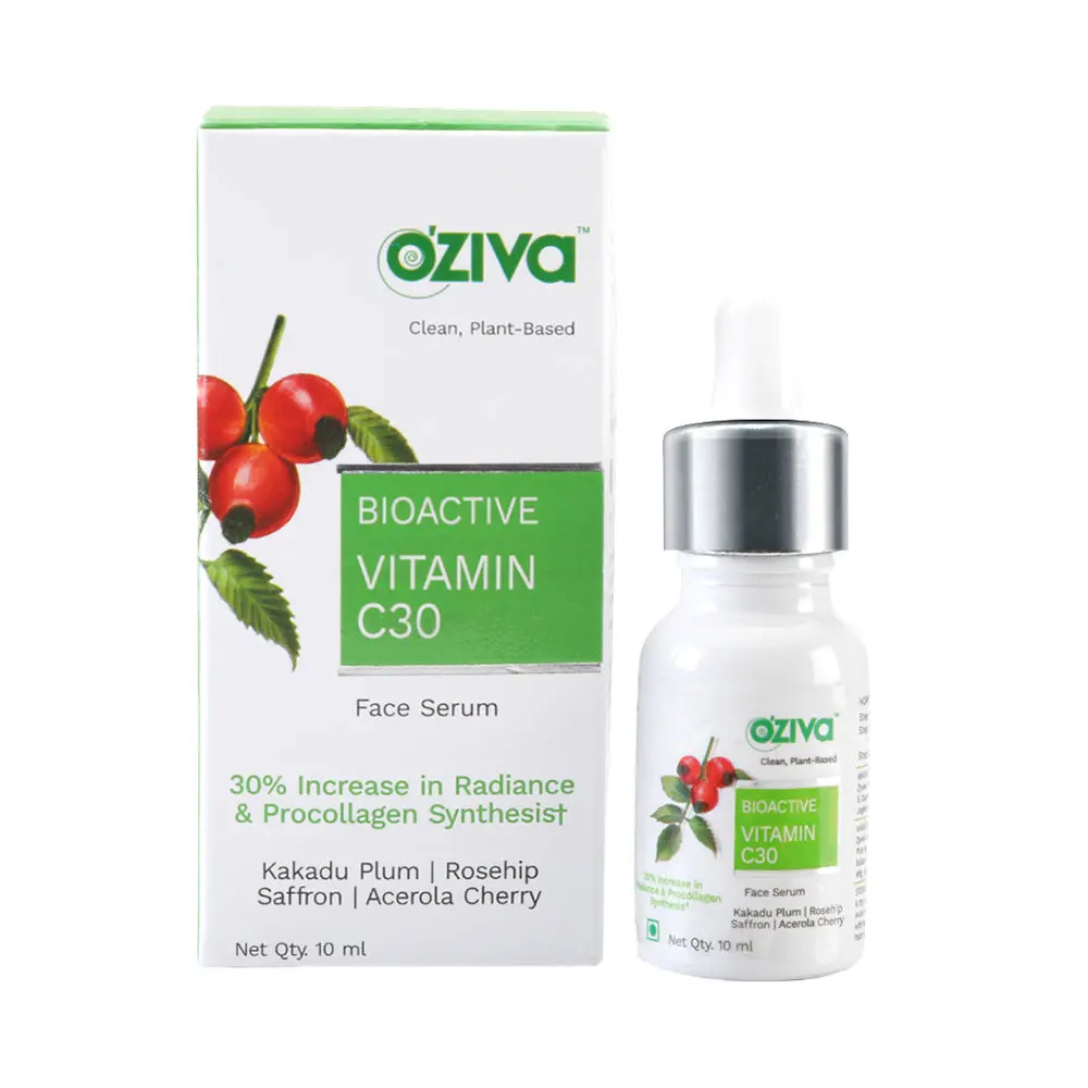 OZiva Bioactive Vitamin C30 Face Serum for Skin Radiance Enhancement, 10 ml