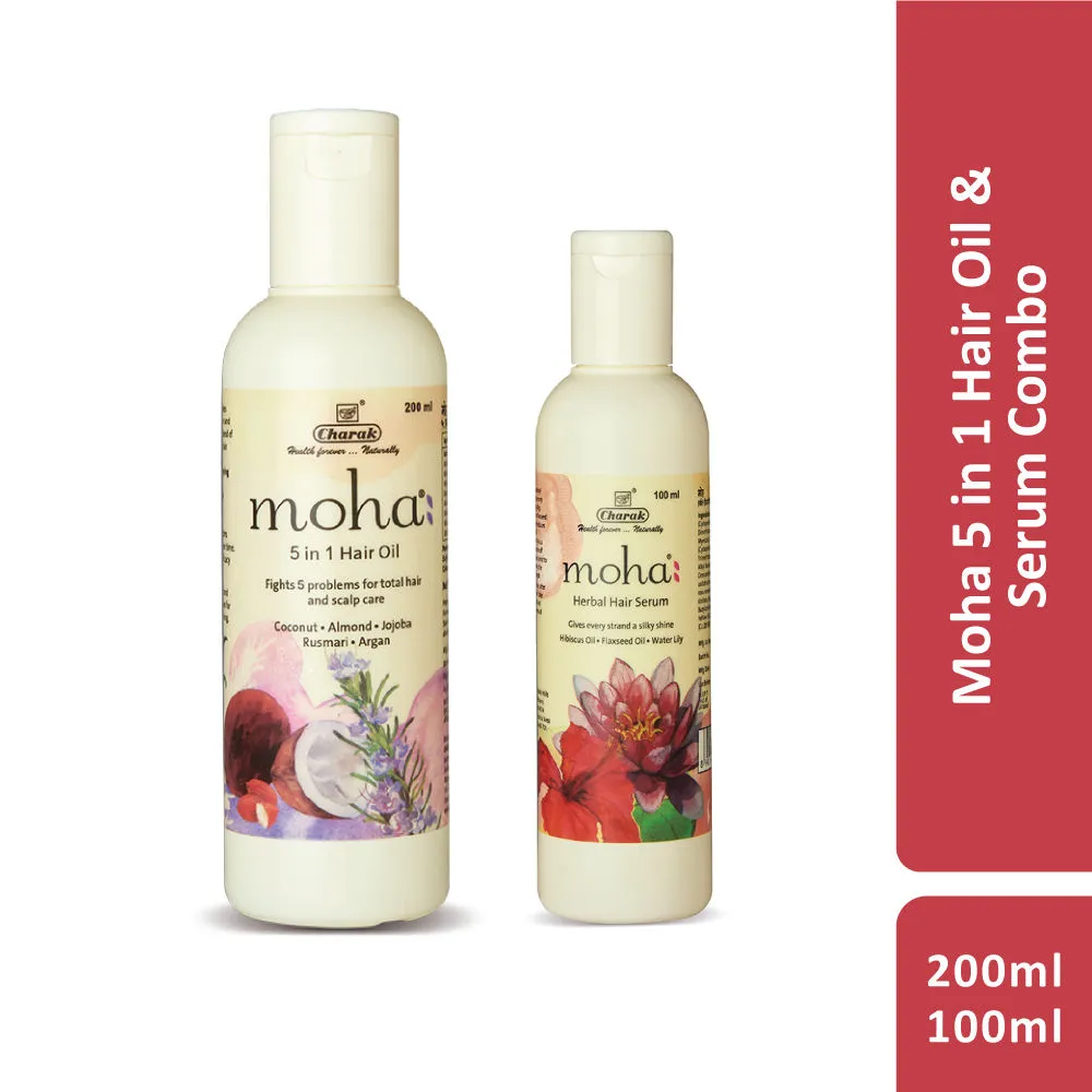 Moha 5 In 1 Hair Oil + Serum Combo