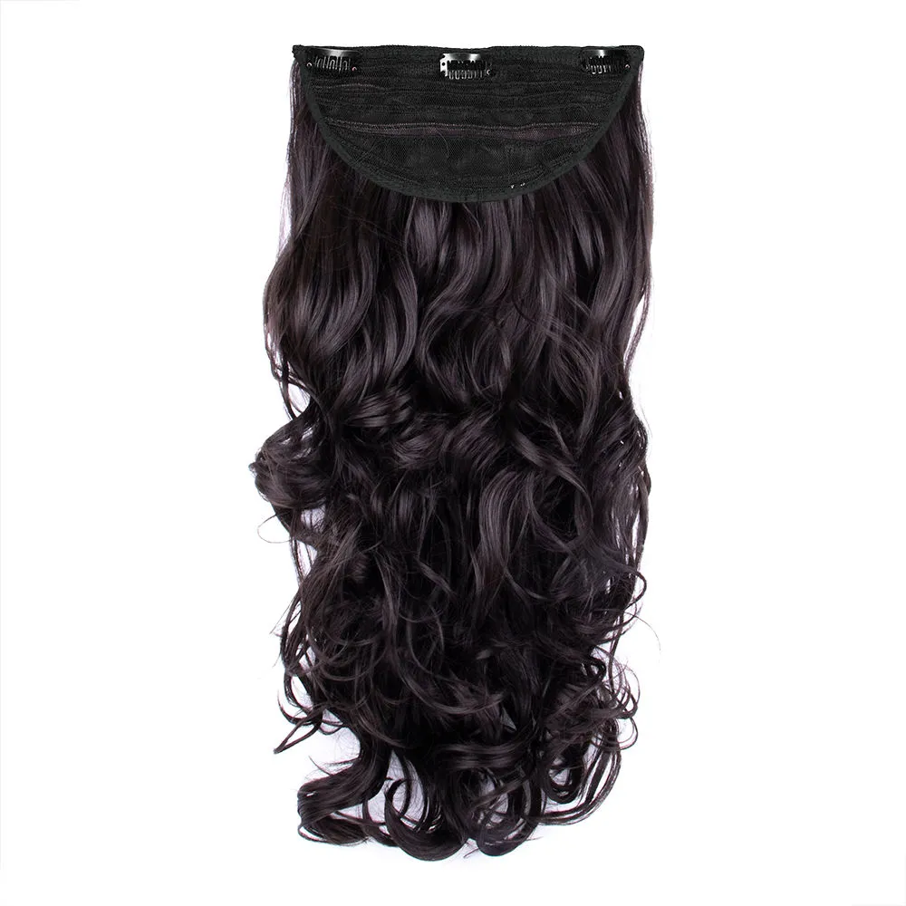 Streak Street Clip-In 24 Semi-Wavy Dark Brown Hair Extensions