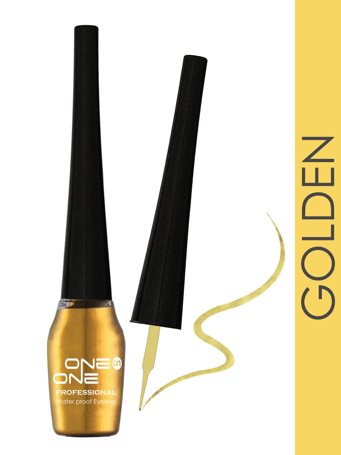 ONE on ONE Waterproof Eyeliner, Golden (5 ml)