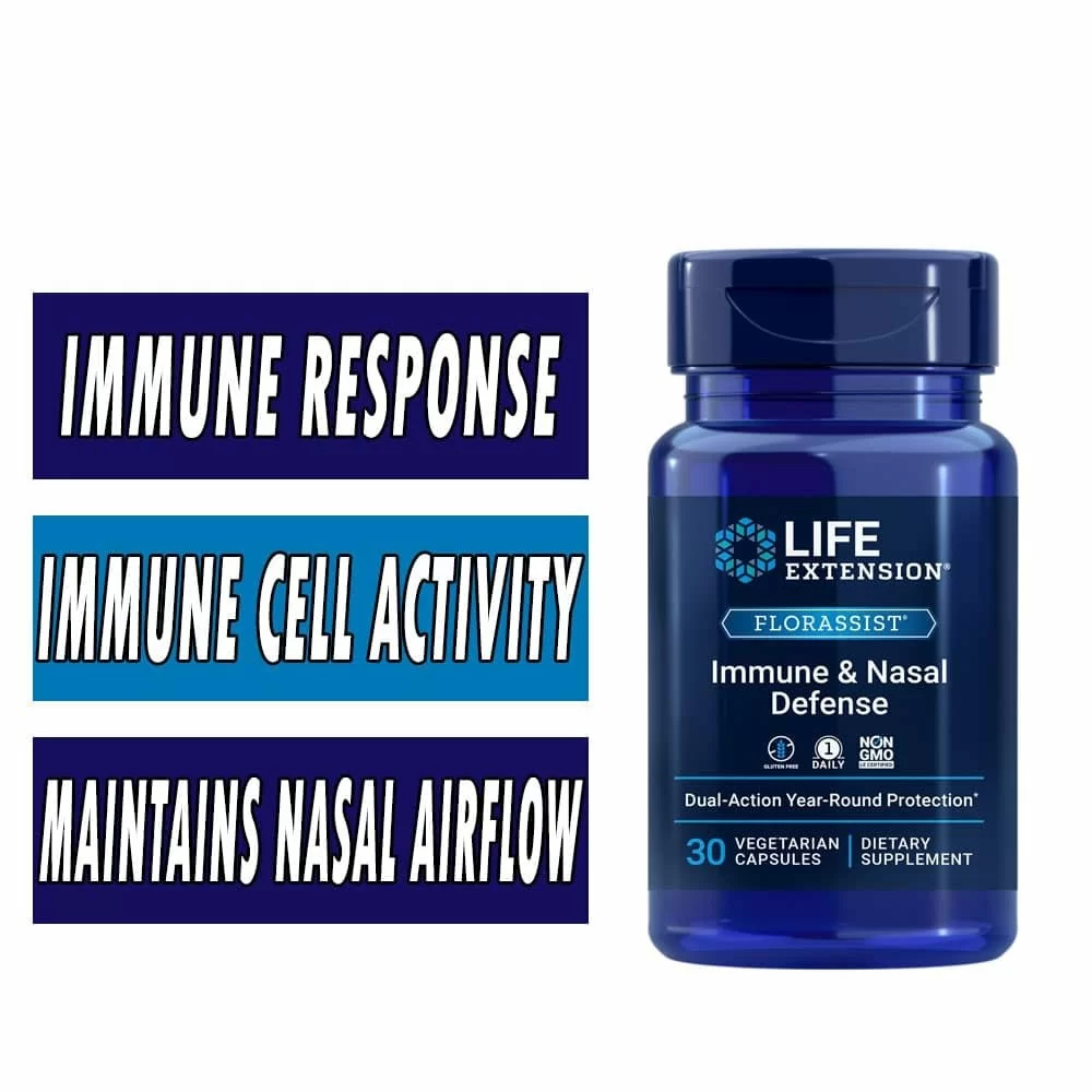 Life Extension Florassist Immune and Nasal Defense - 30 Veg Caps