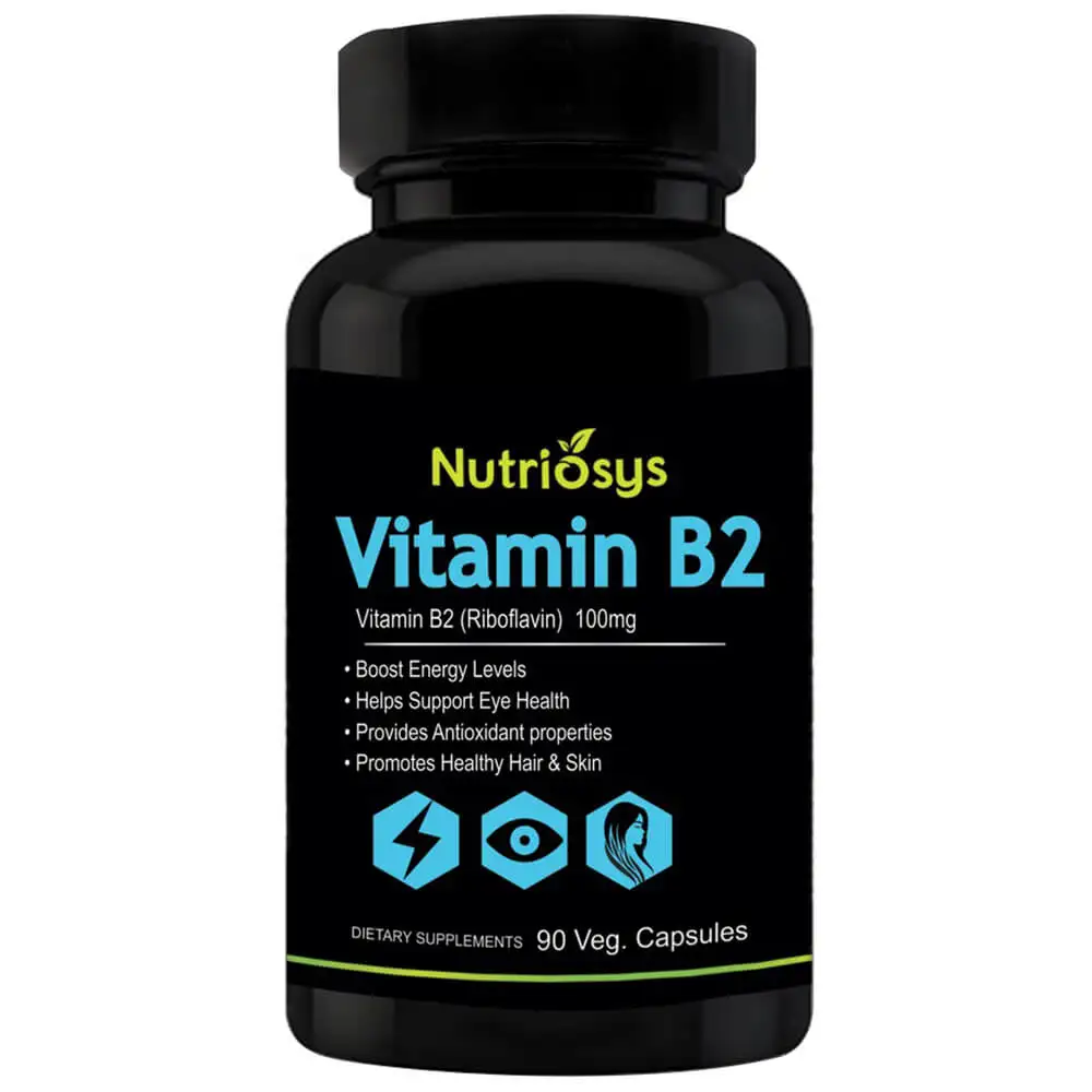 Nutriosys Vitamin B2 (100 mg),  90 veggie capsule(s)  Unflavoured