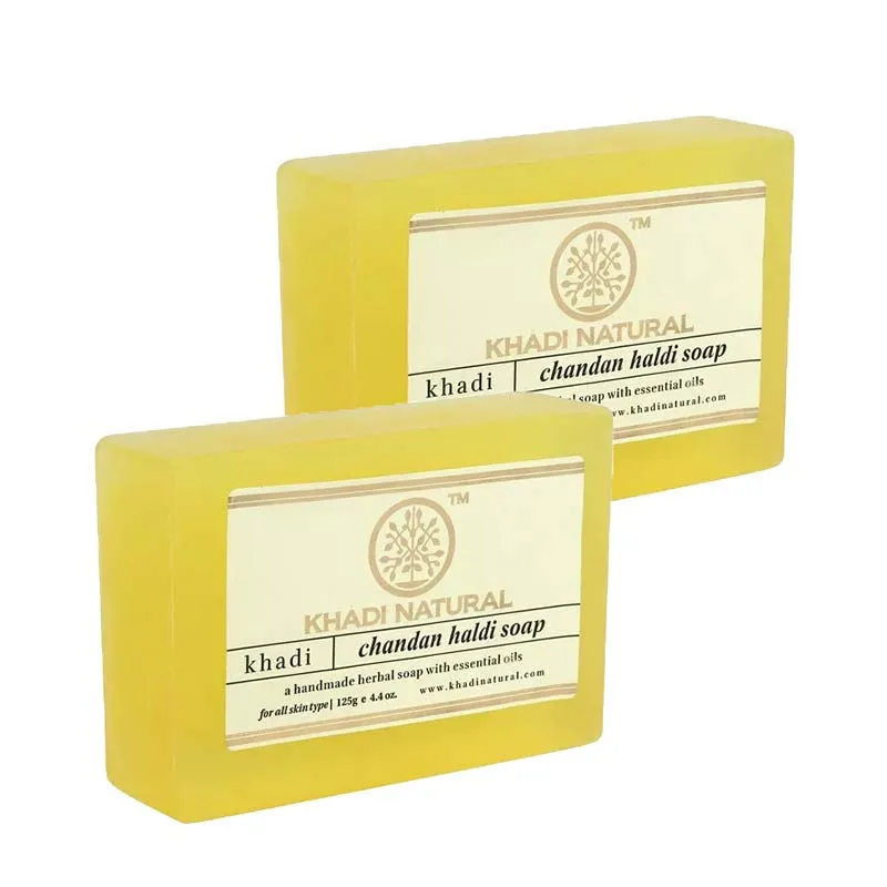 Khadi Natural Chandan Haldi Soap - Pack of 2